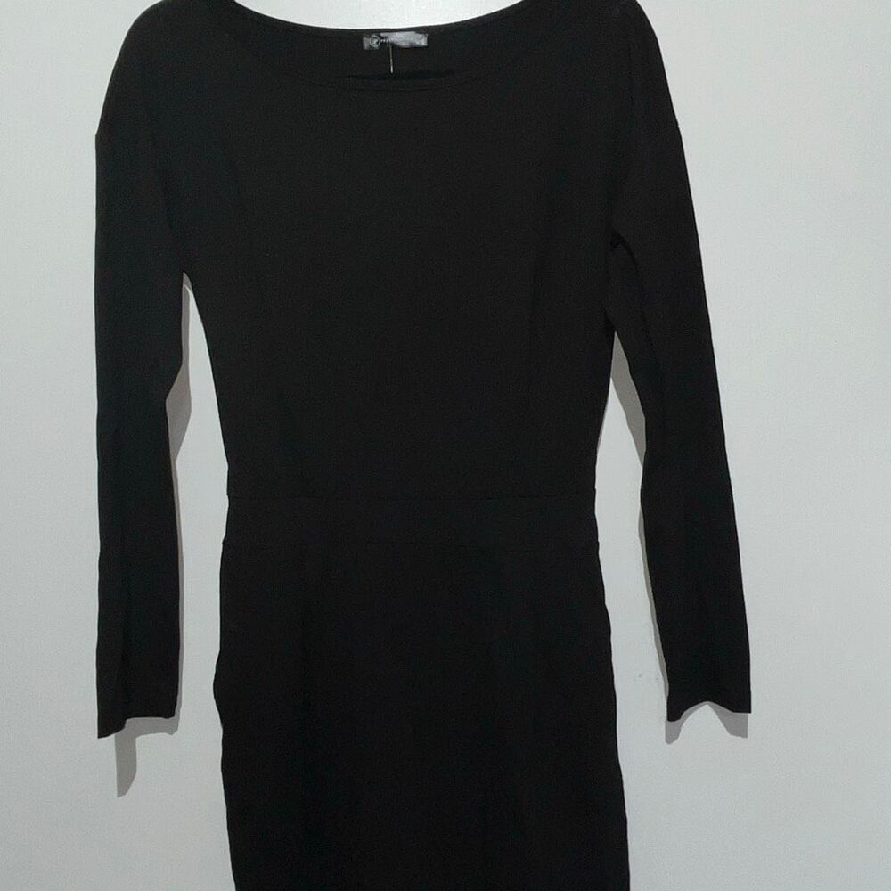 PrettyGarden Women's Black Long‎ Sleeve Tie Waist Sheath Dress Medium NWT